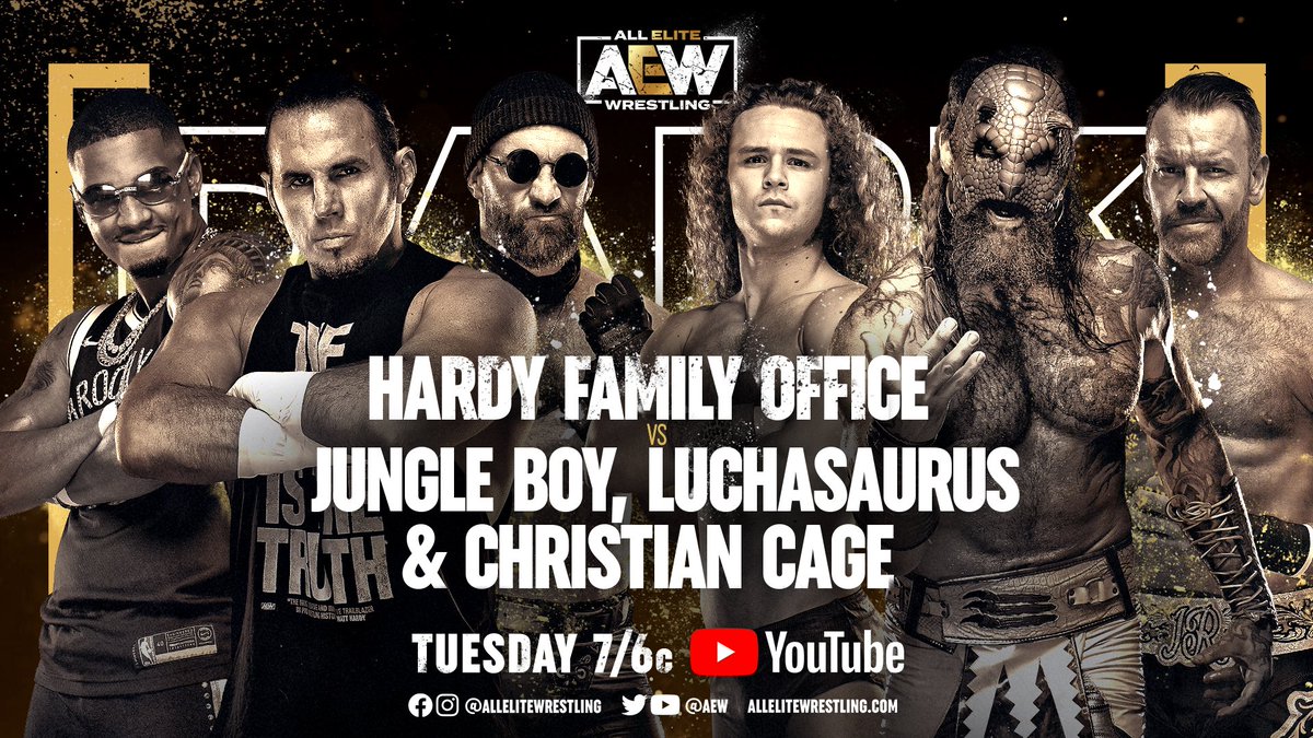 AEW Dark Results (11/9/21): Christian Cage & The Jurassic Express vs. The Hardy Family Office