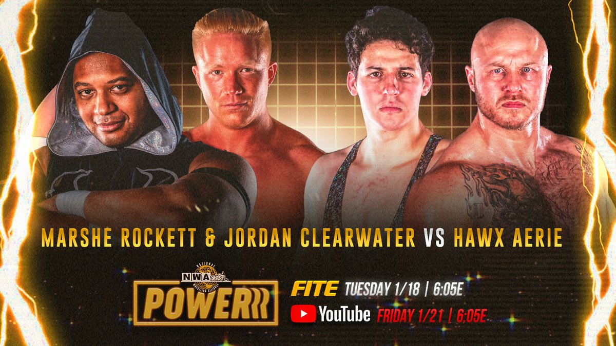 NWA Powerrr Results (1/18/22): Marshe Rockett & Jordan Clearwater vs. Hawx Aerie