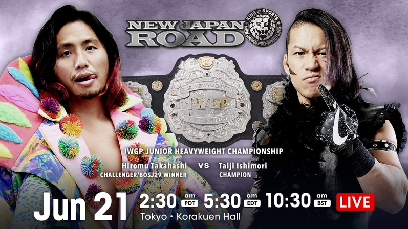 New Japan Road Results (6/21/22): Taiji Ishimori vs. Hiromu Takahashi