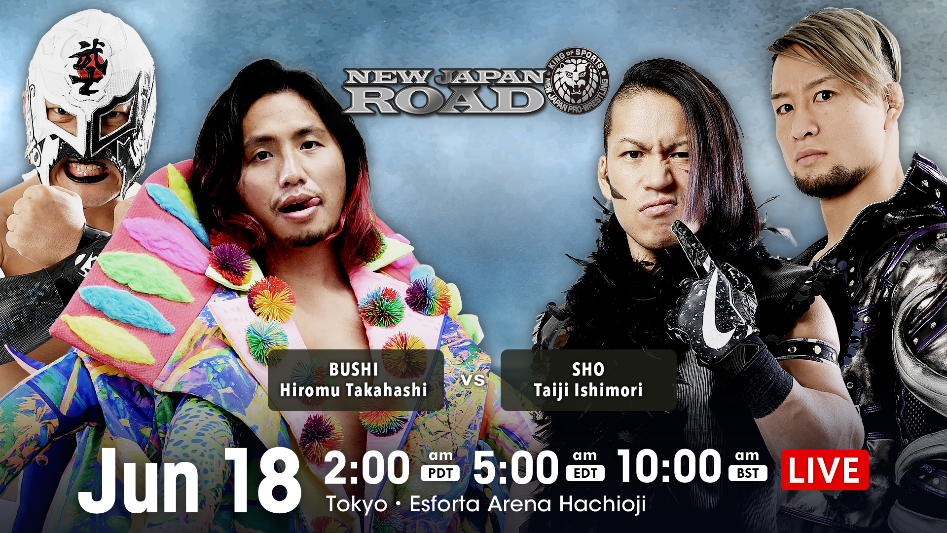 New Japan Road Results (6/18/22): Hiromu Takahashi & Bushi vs. Taiji Ishimori & SHO