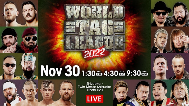 NJPW World Tag League Results (11/30/22): Hirooki Goto & Yoshi Hashi vs. Hiroshi Tanahashi & Toru Yano