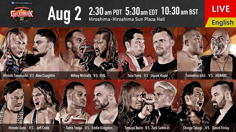 NJPW G1 Climax 33 Results (8/2/23): Shingo Takagi vs. David Finlay