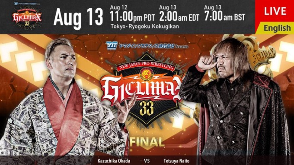 NJPW G1 Climax 33 Results (8/13/23): Kazuchika Okada vs. Tetsuya Naito
