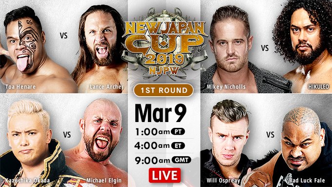 New Japan Cup Results (3/9/19)
